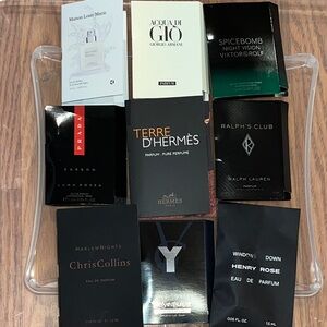 Set of 9 high end men’s colognes travel ready untested